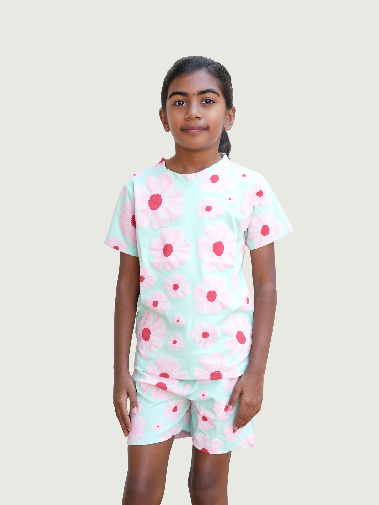 Blue pink Flower Co-ords set