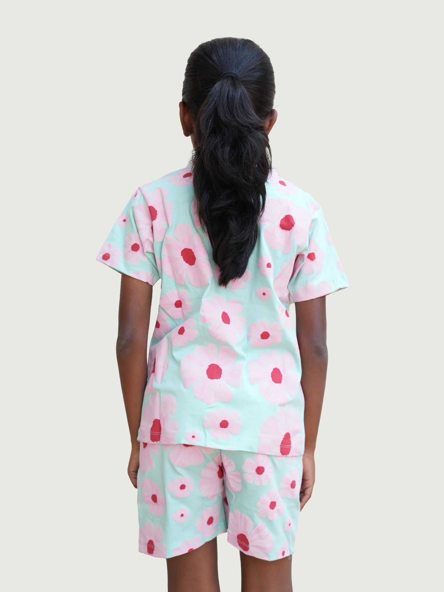Blue pink Flower Co-ords set